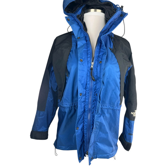 *Flawed The North Face GORE-TEX Blue Jacket Shell Women's Size Small Vintage Y2k - Picture 4 of 16